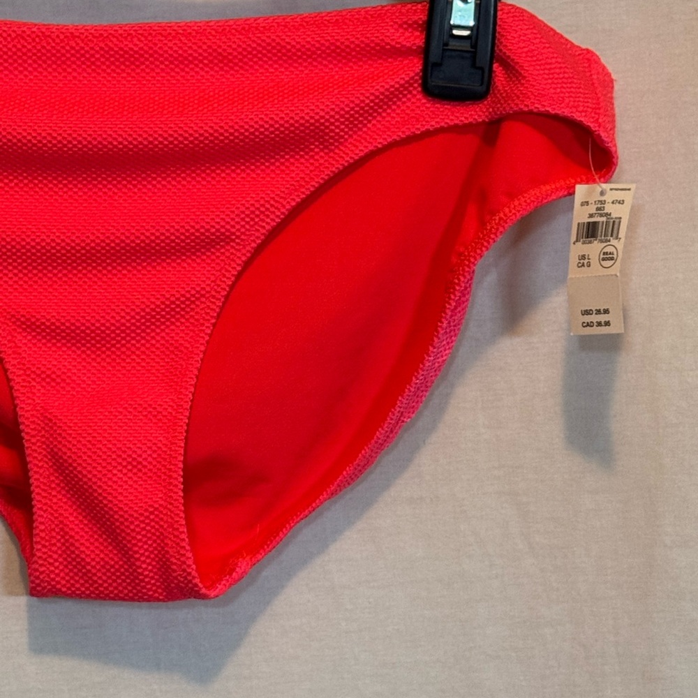 AA-468‎ Aerie NWT Pink Lined Summer Swim Bikini Bottoms Size L - Picture 3 of 12